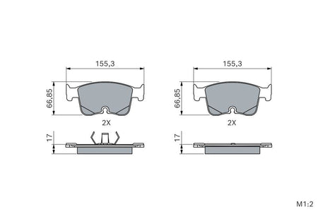 Bosch 0986460191 Brake Pad Set, disc brake - 5