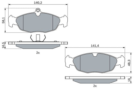 Bosch 0986460938 Brake Pad Set, disc brake - 5