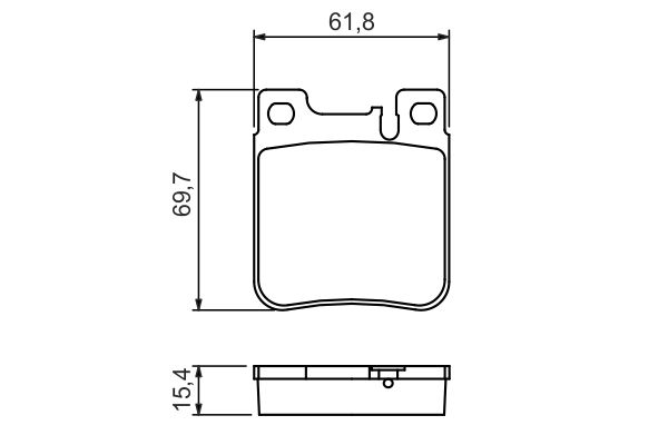 Bosch 0986460965 Brake Pad Set, disc brake - 5