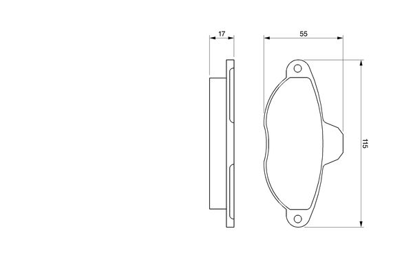 Bosch 0986460968 Brake Pad Set, disc brake - 5