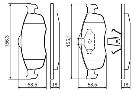 Bosch 0986460969 Brake Pad Set, disc brake - 5