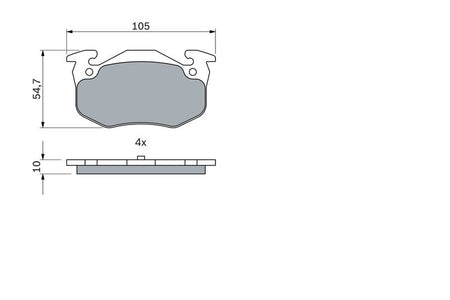 Bosch 0986460970 Brake Pad Set, disc brake - 5