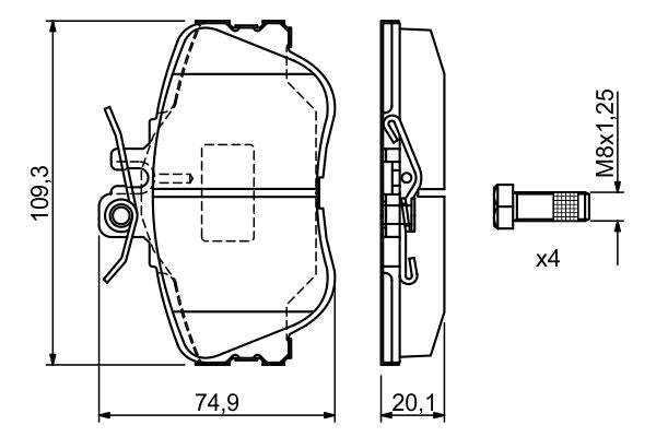 Bosch 0986460977 Brake Pad Set, disc brake - 5