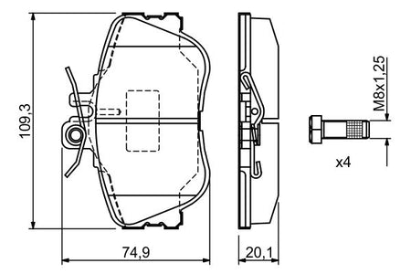 Bosch 0986460977 Brake Pad Set, disc brake - 5