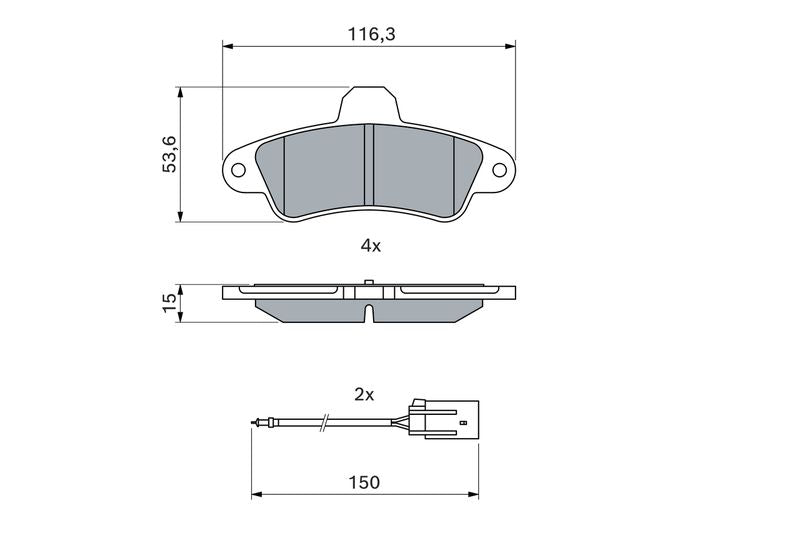 Bosch 0986460991 Brake Pad Set, disc brake - 5