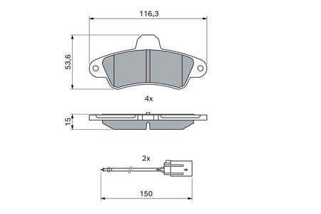 Bosch 0986460991 Brake Pad Set, disc brake - 5
