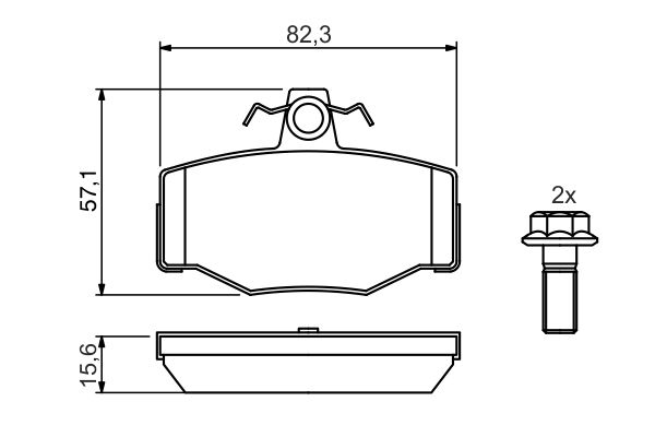 Bosch 0986460993 Brake Pad Set, disc brake - 5