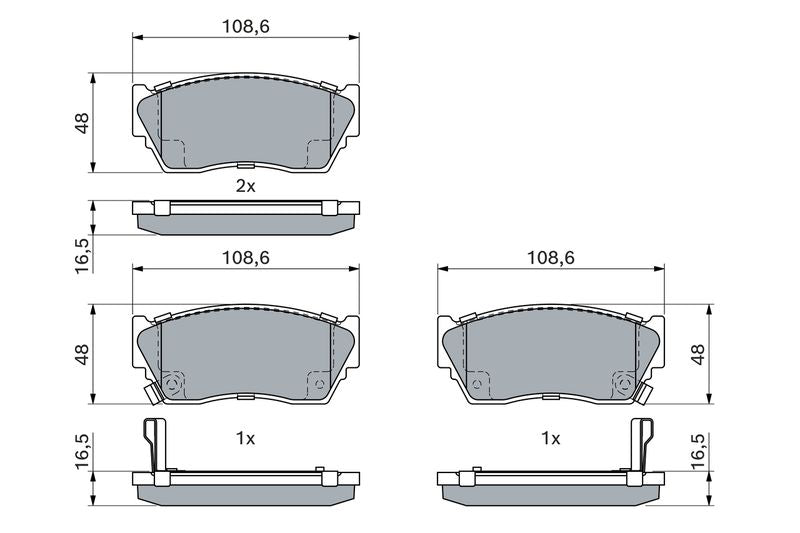 Bosch 0986460997 Brake Pad Set, disc brake - 5