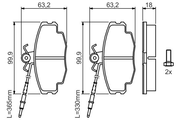 Bosch 0986461117 Brake Pad Set, disc brake - 5