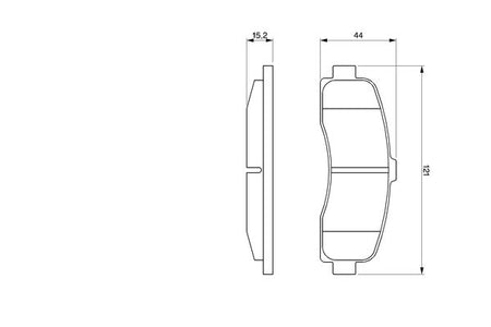 Bosch 0986461122 Brake Pad Set, disc brake - 5