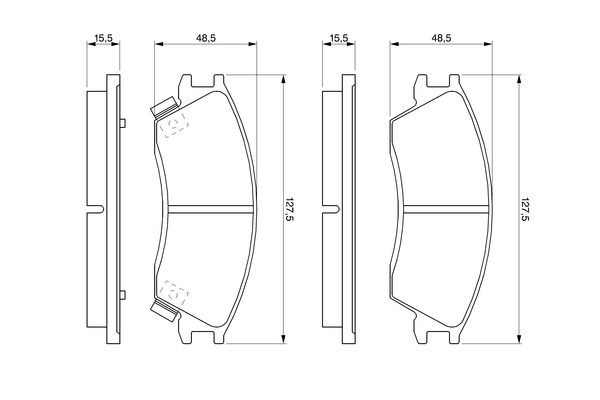 Bosch 0986461127 Brake Pad Set, disc brake - 5