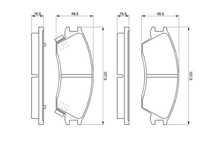 Bosch 0986461127 Brake Pad Set, disc brake - 5
