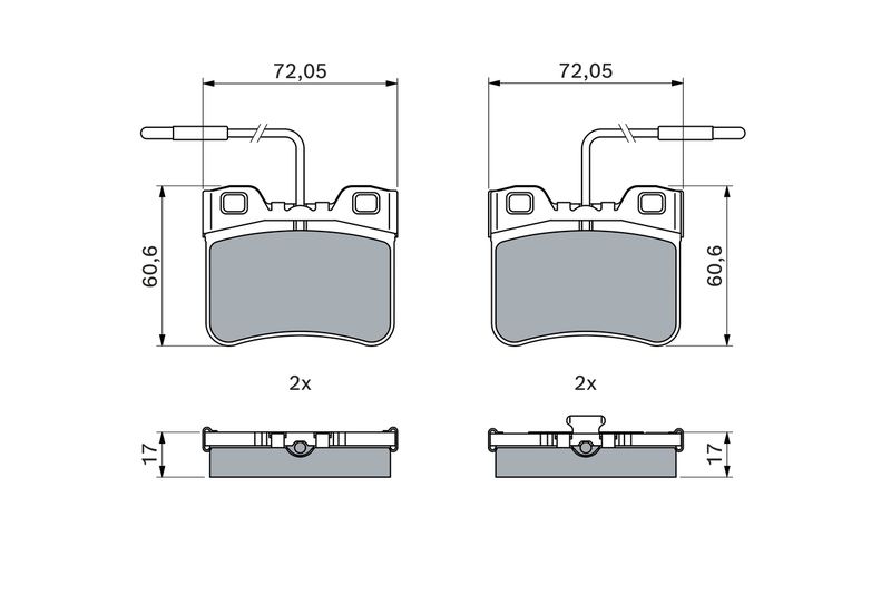 Bosch 0986461130 Brake Pad Set, disc brake - 5