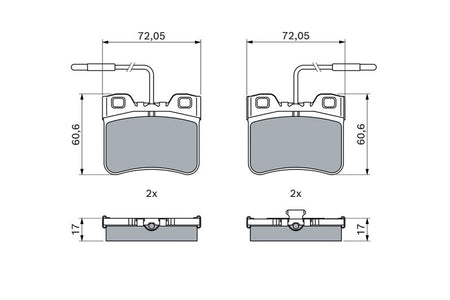 Bosch 0986461130 Brake Pad Set, disc brake - 5