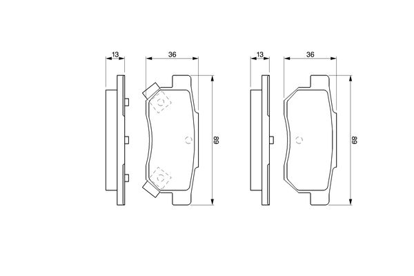 Bosch 0986461131 Brake Pad Set, disc brake - 5