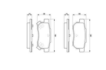 Bosch 0986461131 Brake Pad Set, disc brake - 5