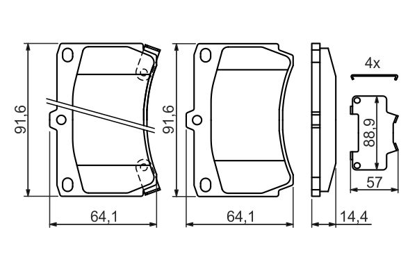 Bosch 0986461141 Brake Pad Set, disc brake - 5