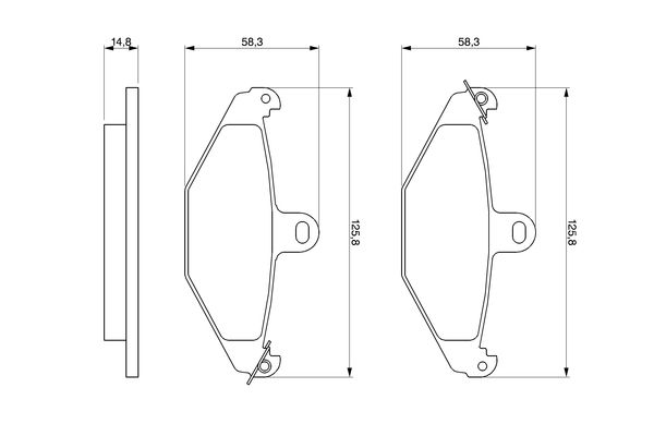 Bosch 0986461148 Brake Pad Set, disc brake - 5