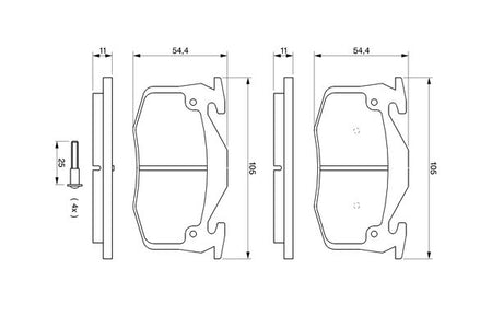Bosch 0986461149 Brake Pad Set, disc brake - 5