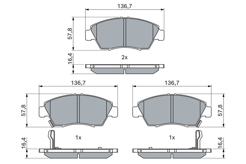 Bosch 0986461759 Brake Pad Set, disc brake - 5