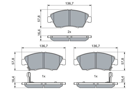 Bosch 0986461759 Brake Pad Set, disc brake - 5