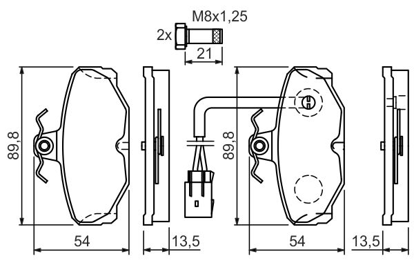 Bosch 0986461767 Brake Pad Set, disc brake - 5