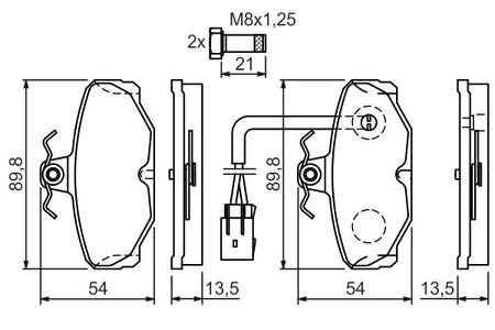 Bosch 0986461767 Brake Pad Set, disc brake - 5