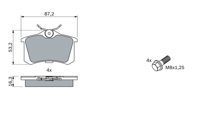 Bosch 0986461769 Brake Pad Set, disc brake - 5