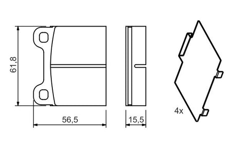 Bosch 0986466302 Brake Pad Set, disc brake - 5