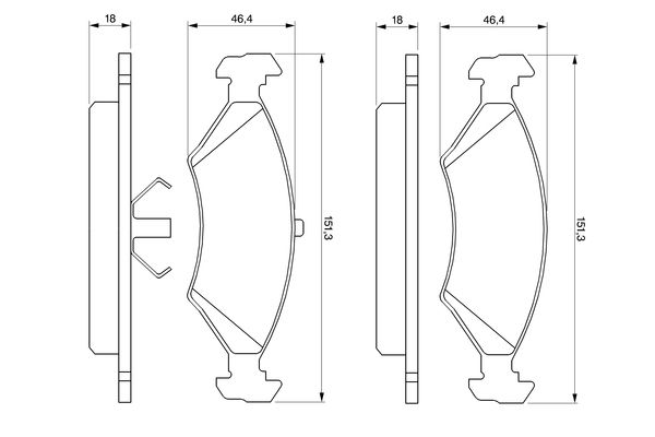 Bosch 0986466402 Brake Pad Set, disc brake - 5