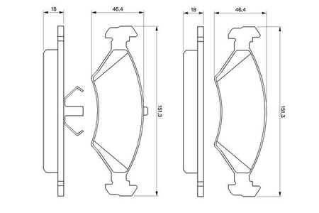 Bosch 0986466402 Brake Pad Set, disc brake - 5