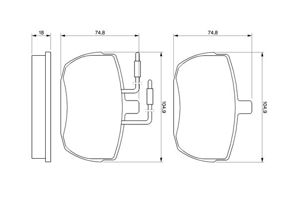 Bosch 0986467590 Brake Pad Set, disc brake - 5