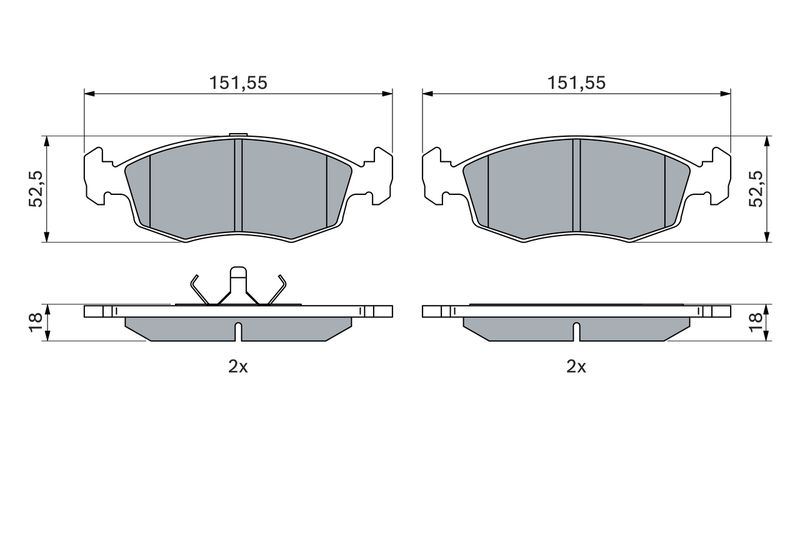 Bosch 0986469070 Brake Pad Set, disc brake - 5