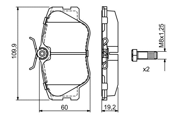Bosch 0986469410 Brake Pad Set, disc brake - 5