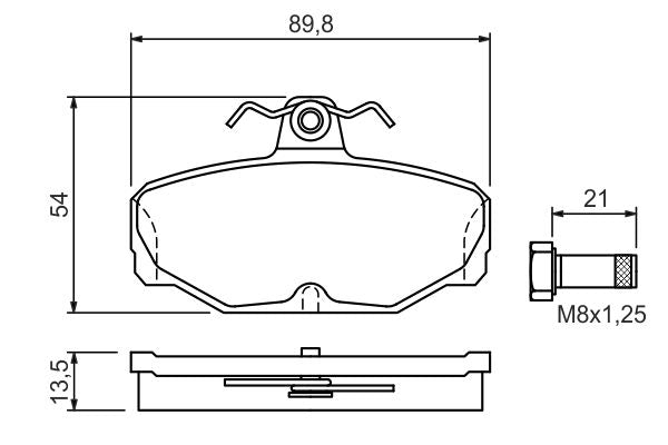 Bosch 0986469810 Brake Pad Set, disc brake - 5