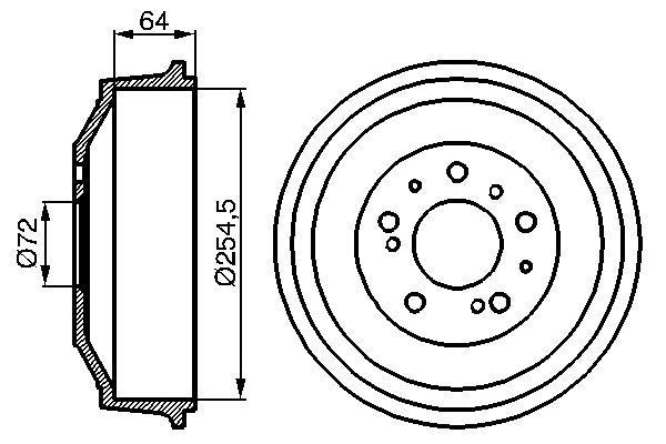 Bosch 0986477031 Brake Drum - 5