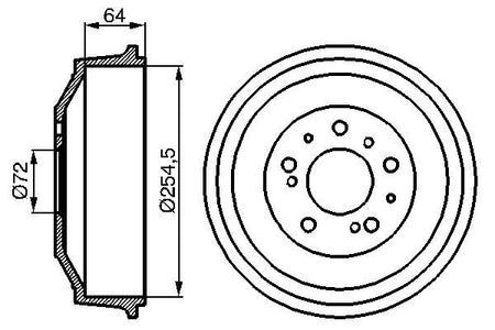 Bosch 0986477031 Brake Drum - 5