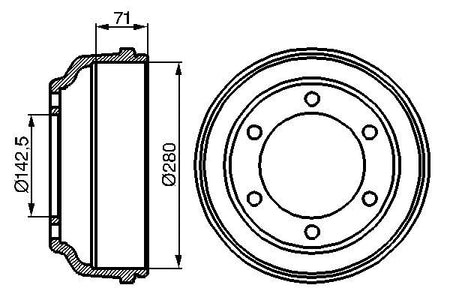 Bosch 0986477047 Brake Drum - 5