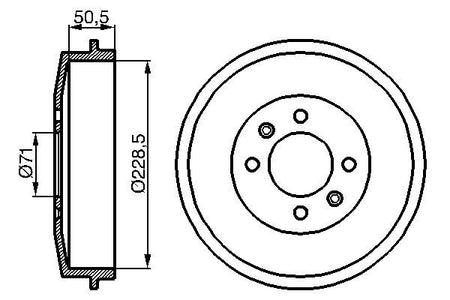 Bosch 0986477060 Brake Drum - 5