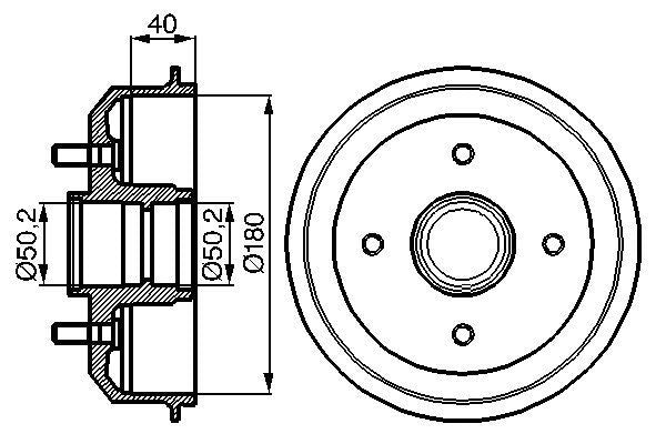 Bosch 0986477099 Brake Drum - 5