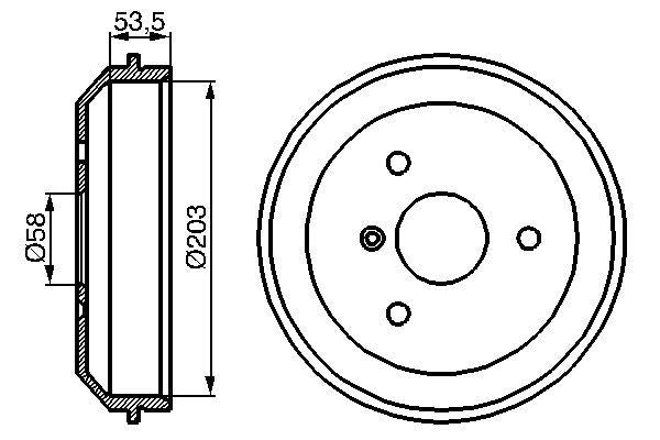 Bosch 0986477103 Brake Drum - 5