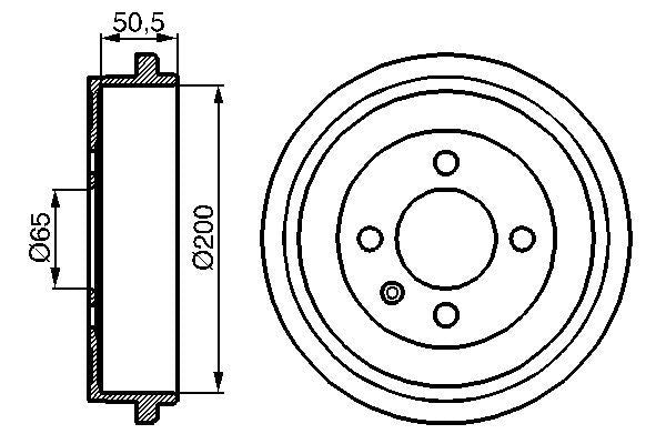 Bosch 0986477106 Brake Drum - 5