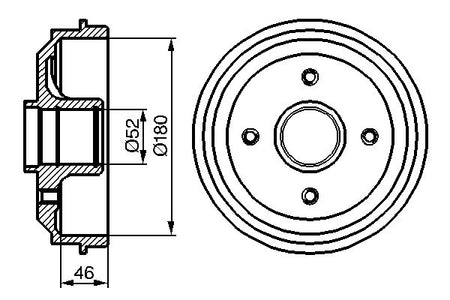 Bosch 0986477116 Brake Drum - 5