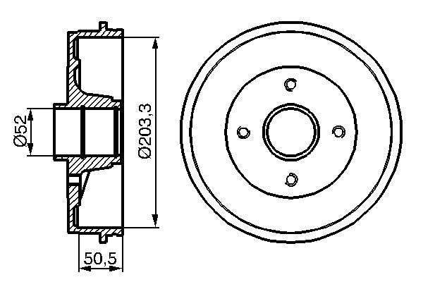 Bosch 0986477120 Brake Drum - 5