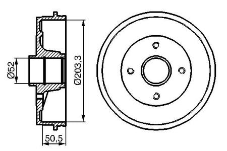 Bosch 0986477120 Brake Drum - 5