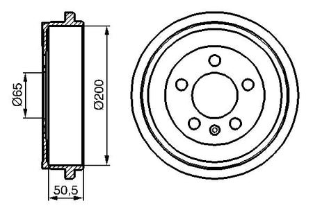 Bosch 0986477133 Brake Drum - 5