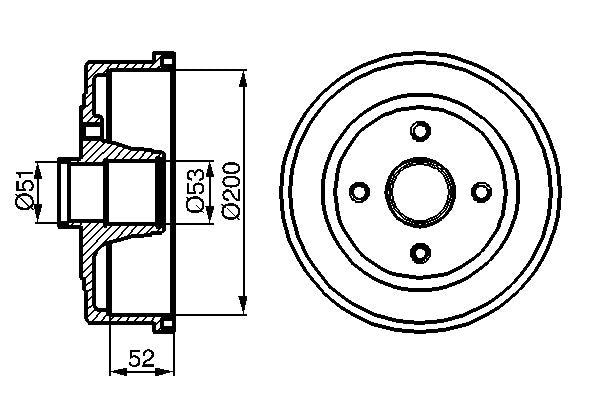 Bosch 0986477135 Brake Drum - 5