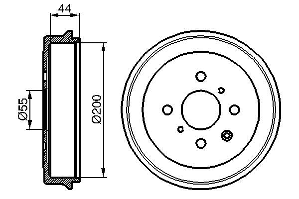 Bosch 0986477148 Brake Drum - 5
