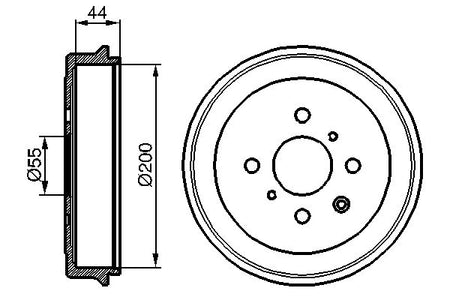 Bosch 0986477148 Brake Drum - 5