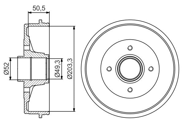 Bosch 0986477196 Brake Drum - 4